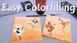 Easy Way to Paint Color Fill Laser Engraved Wood [upl. by Rashidi]