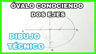 ÓVALO  restando➖ un semieje al otro💪 dados ambos ejes⚒️ [upl. by Verlee]