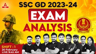 SSC GD Exam Analysis 2024  SSC GD 20 Feb First Shift Paper Analysis  SSC GD Analysis 2024 [upl. by Vitkun538]