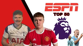 ESPN TOP 50 LIST  ØDEGAARD IS NOT TOP 5 IN THE PREM  Ball Or Nothing Ep 30 [upl. by Yllod]