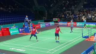 Mohammad AHSANHendra SETIAWAN vs Akira KOGATaichi SAITOINA  Round 32 Malaysia Open 2024 Badminton [upl. by Yajnas]