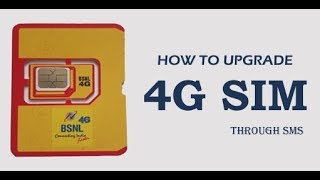 How to Upgrade BSNL 4G SIM Card Services through SMS [upl. by Ennaeel]