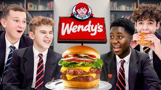 British Highschoolers try Wendys for the first time [upl. by Ekusuy]