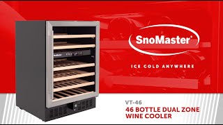 SnoMaster VT46 46 Bottle Dual Zone Wine Cooler [upl. by Claudine]