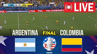 🔴Argentina vs Colombia LIVE  Final Copa América 2024 [upl. by Aneed]