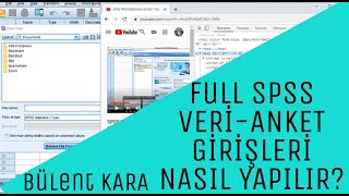 FULL SPSS VERİANKET GİRİŞLERİ SPPS ÖLÇEKANKET GİRİŞLERİ NASIL YAPILIR SPSS ANKET GİRİŞLERİ [upl. by Ocire575]