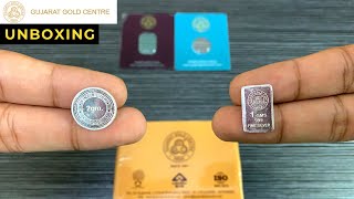 Gujarat Gold Centre 2 Gram Silver Coin amp 1 Gram Bar  GGC Amazon Unboxing  Indian Bullionaire [upl. by Sackman]