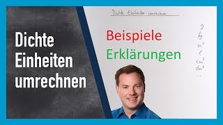 Dichte Einheiten umrechnen mit Beispielen [upl. by Marela]