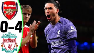 Arsenal vs Liverpool 04  All Goals and Highlights  2024 🔥 NUNEZ [upl. by Cower441]