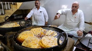 Indian Street Food  The BIGGEST FRIED BISCUIT in the World Rajasthan India [upl. by Chitkara518]