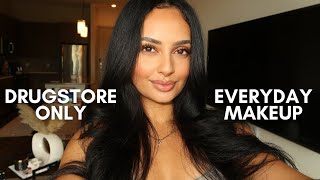 DRUGSTORE ONLY EVERYDAY MAKEUP  Natural Youthful Easy Everyday Makeup [upl. by Sulohcin]