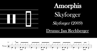 Amorphis  Skyforger Drum Sheet Music Transcription [upl. by Kcid354]