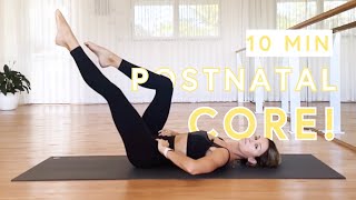 Postnatal Core Pilates Workout Regain Strength Safely [upl. by Aljan457]