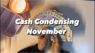 Cash Condensing  November  Cash Stuffing Method [upl. by Goddart]