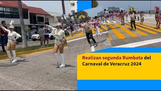 Realizan segunda Rumbata del Carnaval de Veracruz 2024 [upl. by Llezo]