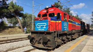 GFR HELLAS  First appearance of the GFR MLW locomotives in Athens Greece 4K 60FPS [upl. by Elag]