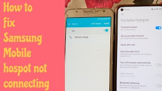 Mobile hotspot not working samsung  Hotspot connection problem in android fix [upl. by Tatianna]