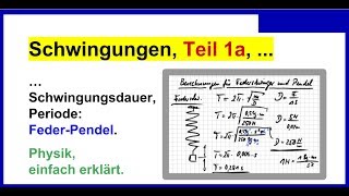 Schwingungen Physik Teil 1a Schwingungsdauer Periode Federschwinger Federpendel [upl. by Mackoff601]