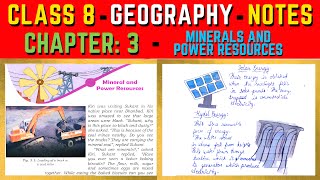 Class 8 Geography  Chapter 3 Mineral and Power Resources  CLASS NOTES [upl. by Zendah]