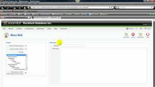 Joomla 15 Tutorial  Joomla Mass Mail and Messaging Features Explained [upl. by Emiatej]