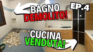 DEMOLIAMO il BAGNO e VENDIAMO la CUCINA  AGGIORNAMENTO LAVORI CASA NUOVA [upl. by Olrak]