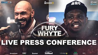 TYSON FURY V DILLIAN WHYTE  LIVE PRESS CONFERENCE AND HEAD TO HEAD [upl. by Lardner]