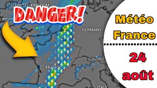 MÉTÉO FRANCE  Attention ⚠️ Journée orageuse  Pluies et orages violents avec risque dinondations [upl. by Catarina]