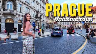 Prague Sunset Walk 4K Czech Republic Evening Walking Tour 2024 [upl. by Casilde]