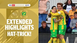 HATTRICK  Derby County v Norwich City extended highlights [upl. by Lenaj558]