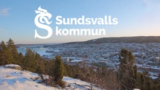 En film om Sundsvall i vinterskrud  A movie about a snowy Sundsvall [upl. by Attelrahc]