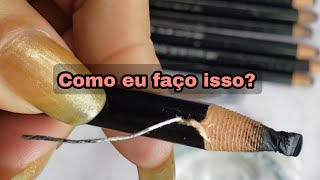 Como chanfrar e afinar a ponta do lápis dermatográfico [upl. by Trixy639]