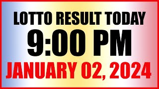 Lotto Result Today 9pm Draw January 2 2024 Swertres Ez2 Pcso [upl. by Anayi]