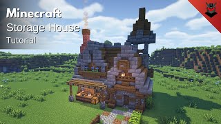 Minecraft How to Build a Medieval Storage House  Storage House Tutorial [upl. by Garcon]