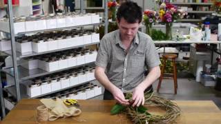 How to Make a Wreath  Live from Flowers for Everyone Sydney [upl. by Sesmar]