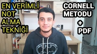 En Verimli Not Alma Tekniği  Cornell Metodu  Derste Not Tutma Teknikleri [upl. by Asillim]