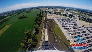 HYPERION Mega Coaster  POV  Premier Test  Energylandia Amusement Park Poland [upl. by Anayra]