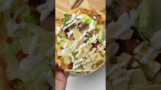 Crispy Smashed Chicken Caesar Salad Taco 😋🌮🥗 [upl. by Nesta]