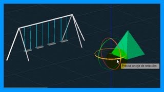 Autocad  47 Iniciación 3D básico 3D gizmos desplazar 3D rotar 3D escalar 3D Tutorial HD [upl. by Rame203]