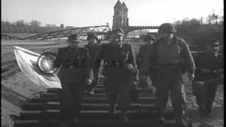 General Generalleutnant Dittmar formally surrenders to US soldiers in MagdeburgHD Stock Footage [upl. by Assirahs746]