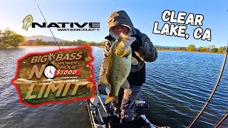 Fishing the 2024 Native Watercraft No Limit Big Bass Tournament Clear Lake CA [upl. by Burk]