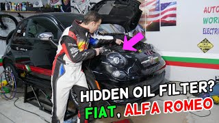 FIAT ALFA ROMEO MULTIAIR OIL FILTER LOCATION REPLACEMENT 1 4 MULTIAIR FITLER [upl. by Dorene]