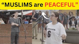 This Muslim CLAIMED the Quran is PEACEFULChristian Preacher Response Christian vs Muslim Debate [upl. by Arymahs]