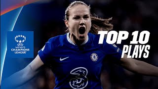 DAZNs Top 10 Plays Of The First Legs Of The 202223 UEFA Womens Champions League Quarterfinals [upl. by Sheng]