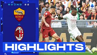 RomaMilan 11  Two goals in added time at the Olimpico Goals amp Highlights  Serie A 202223 [upl. by Airbma]