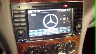 Mercedes CLK cambio de radio y mejora de sonido Sustitución de pantalla [upl. by Gauthier480]