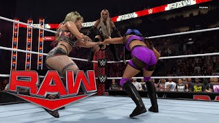 WWE 2K24 RAW  LIV MORGAN AND ALEXA BLISS VS THE SPITFIRE WARRIORS [upl. by Naus]