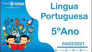 Texto E Compreensão GramáticaSinônimo e Antônimo 5º Ano  04032021 [upl. by Janie]