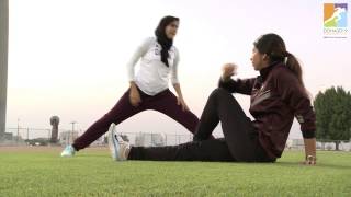 Qatari young female athletes support Doha 2019 [upl. by Gawain]