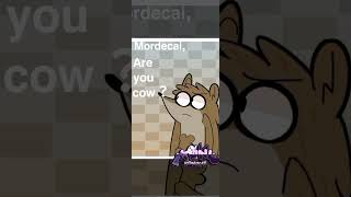 ⋆Now a cow pretending to be a man  MEME Regular Show⋆ regularshow mordecaiandrigby animation [upl. by Nihhi]