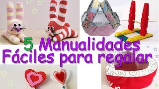 5 Manualidades Fáciles para regalar  Manualidades Para Todos [upl. by Edahc]